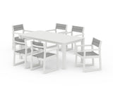 EDGE Sling Arm Chair 7-Piece Parsons Dining Set