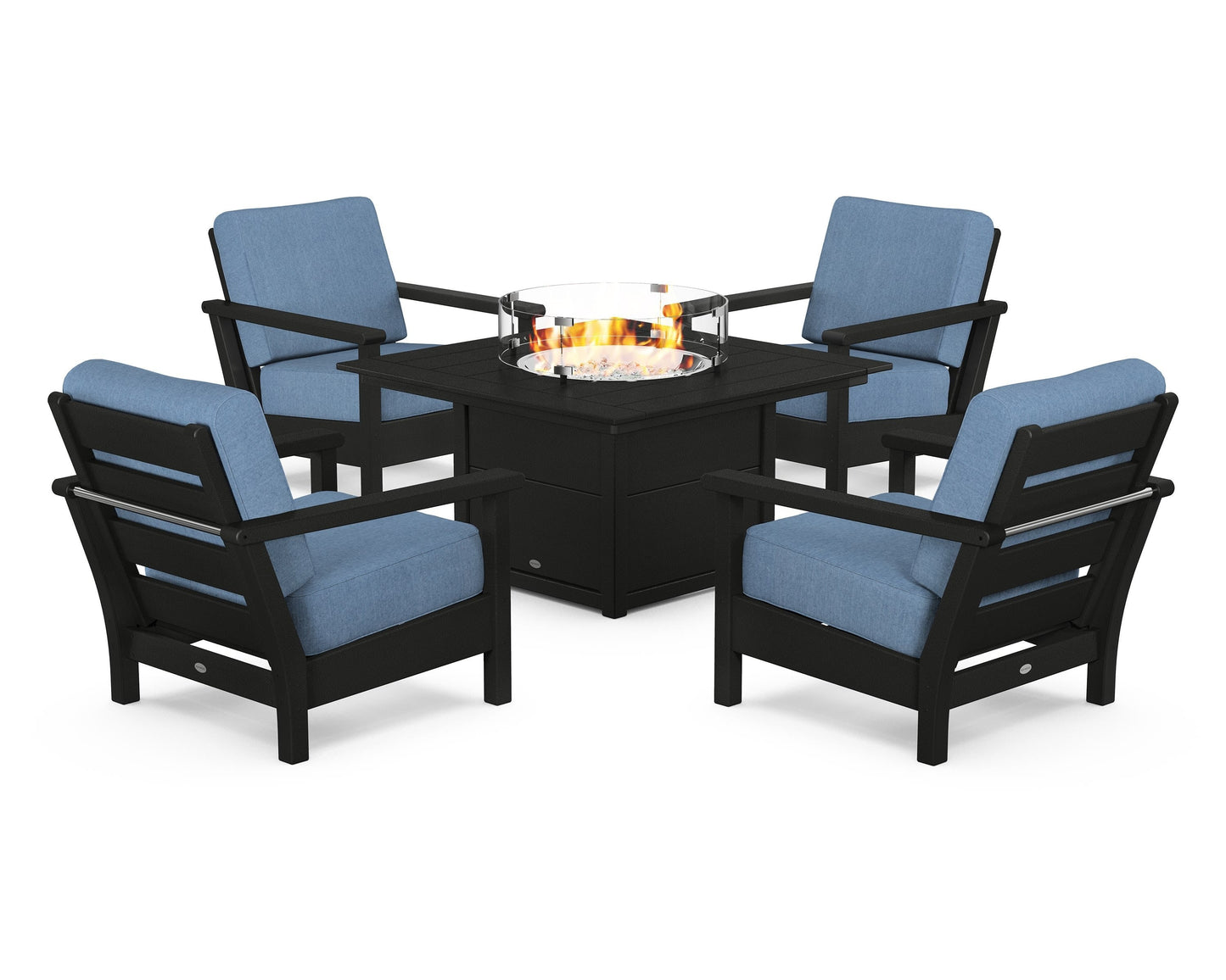 Harbour 5-Piece Conversation Set with Fire Pit Table