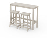 Modern Studio Stool 3-Piece Bar Balcony Set