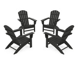 Nautical 4-Piece Adirondack Conversation Set