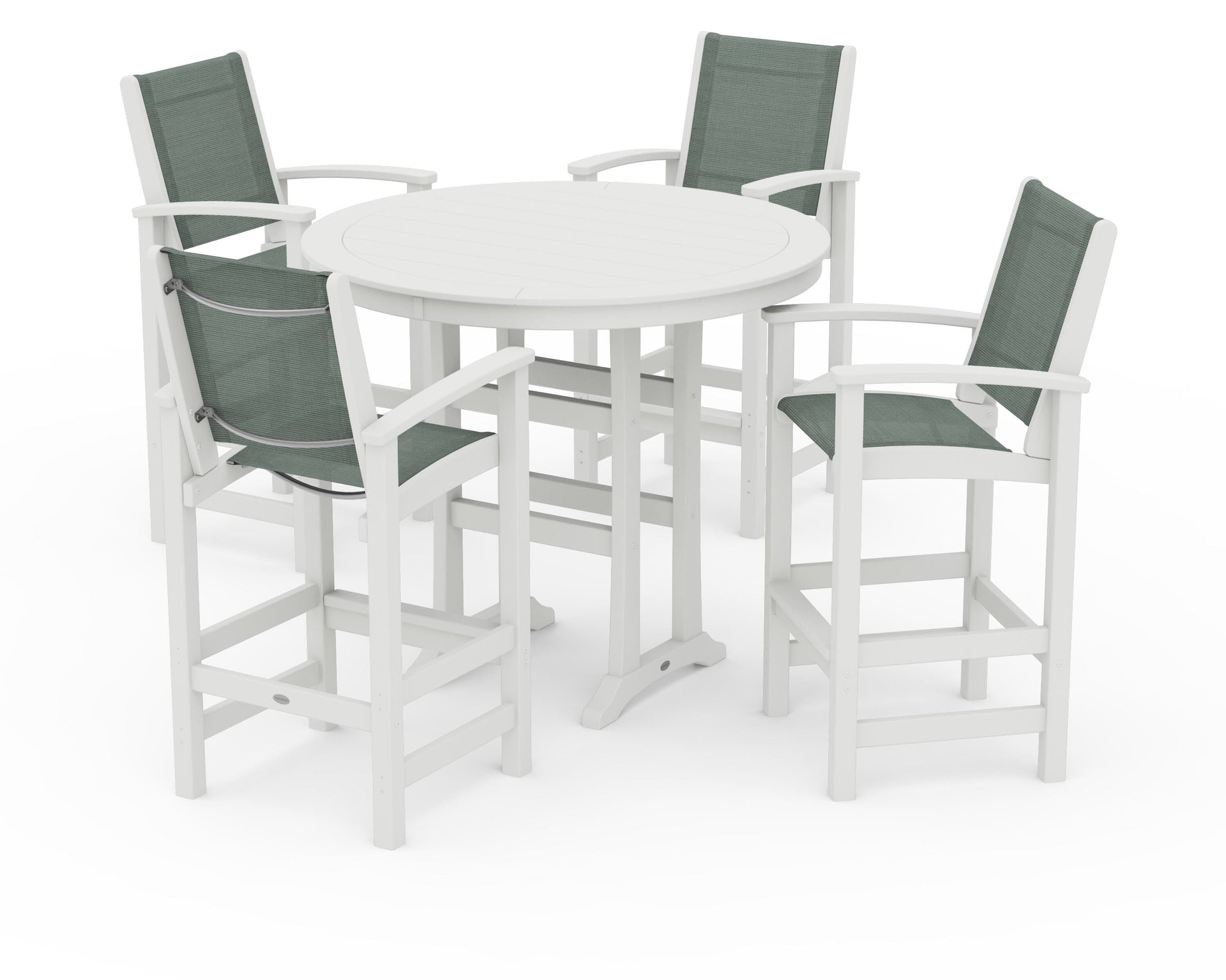 Coastal 5-Piece Nautical Trestle Bar Set