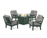 Prairie 5-Piece Deep Seating Set with Fire Pit Table