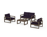 EDGE Sectional 4-Piece Deep Seating Set with Loveseat