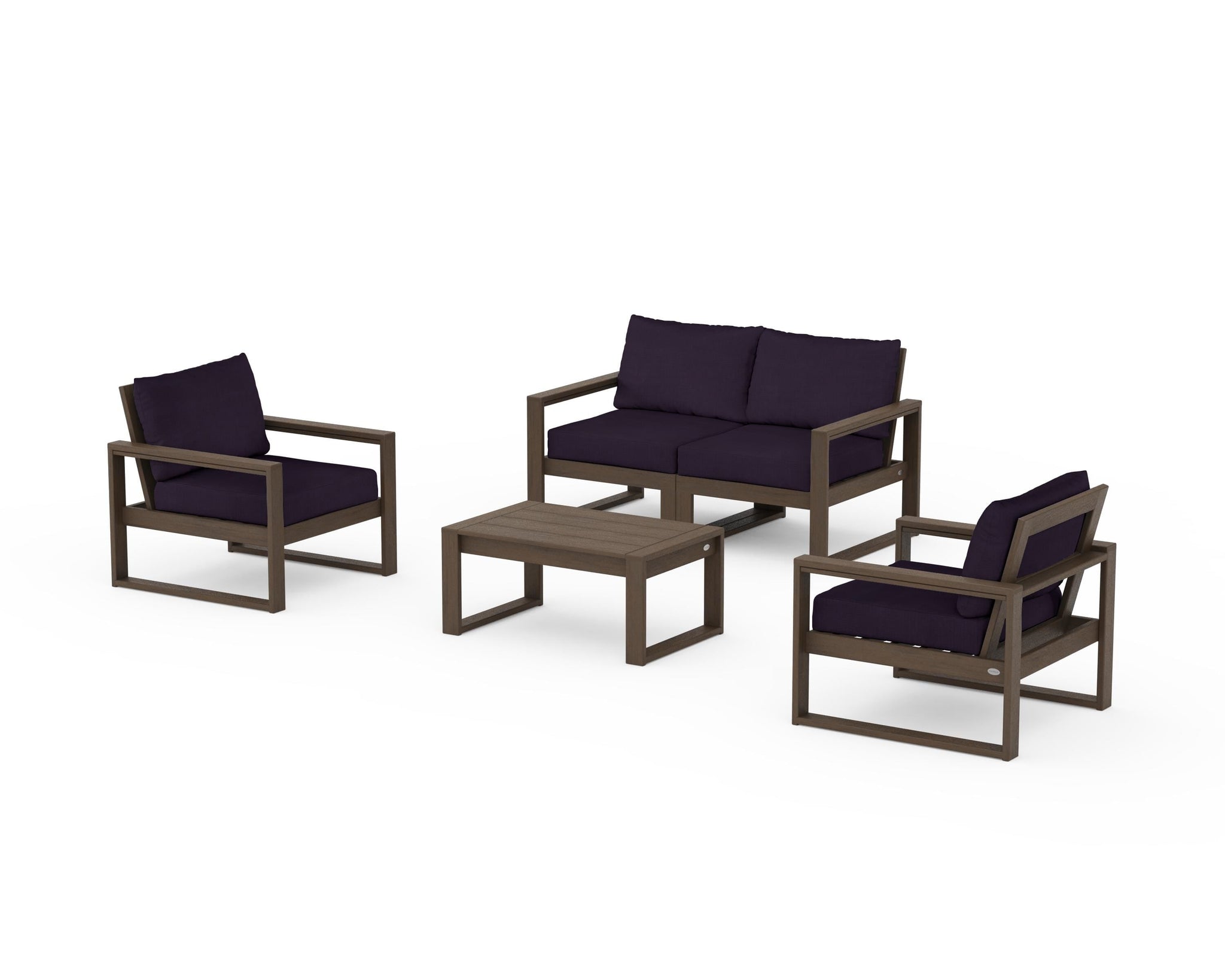EDGE Sectional 4-Piece Deep Seating Set with Loveseat