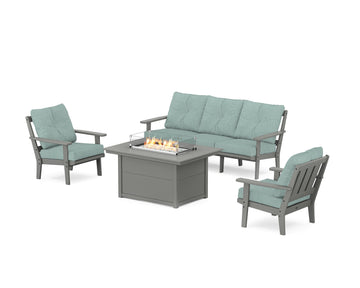 Oxford Deep Seating Fire Pit Table Set