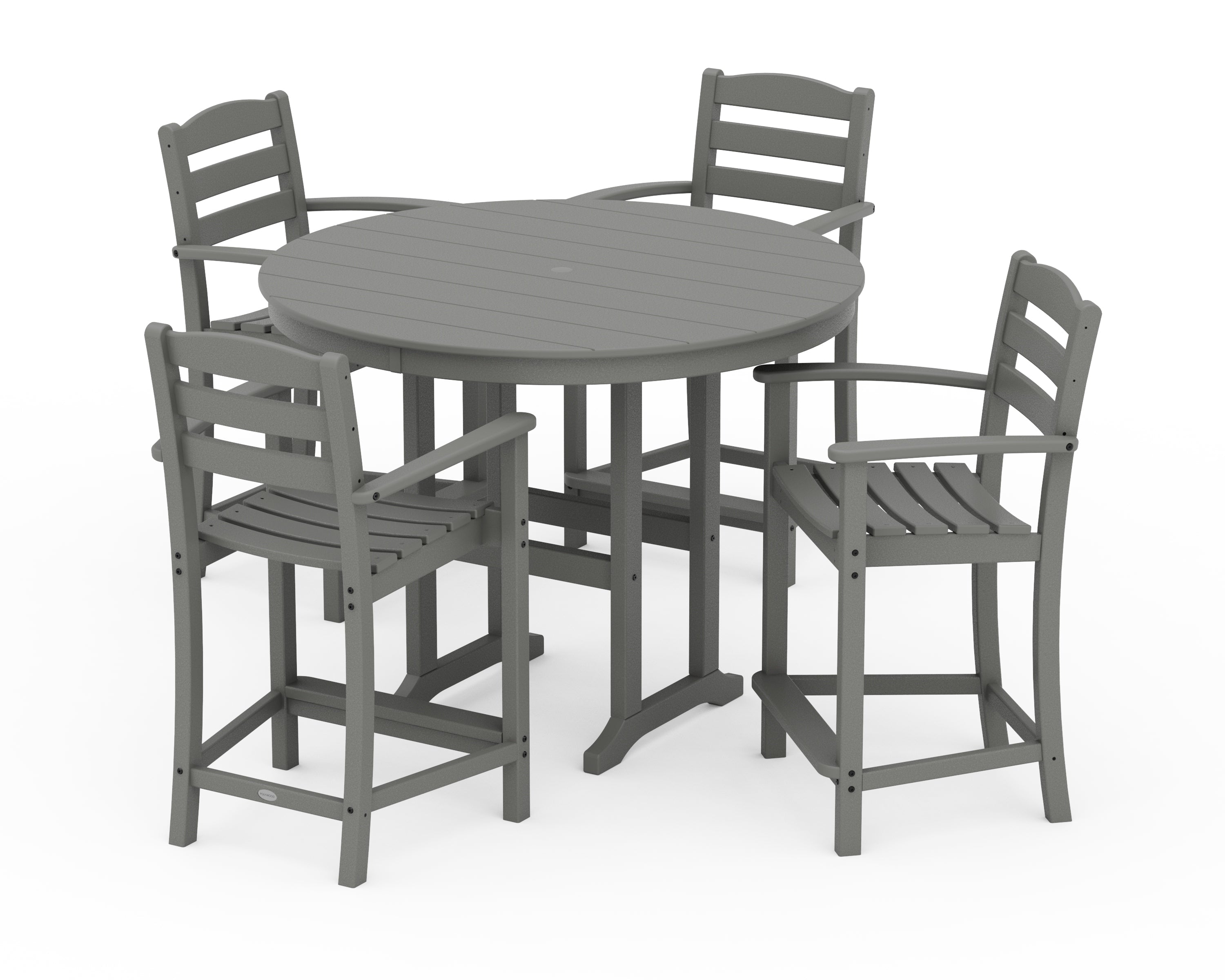 La Casa Café 5-Piece Round Farmhouse Counter Set