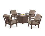 Prairie 5-Piece Deep Seating Set with Fire Pit Table