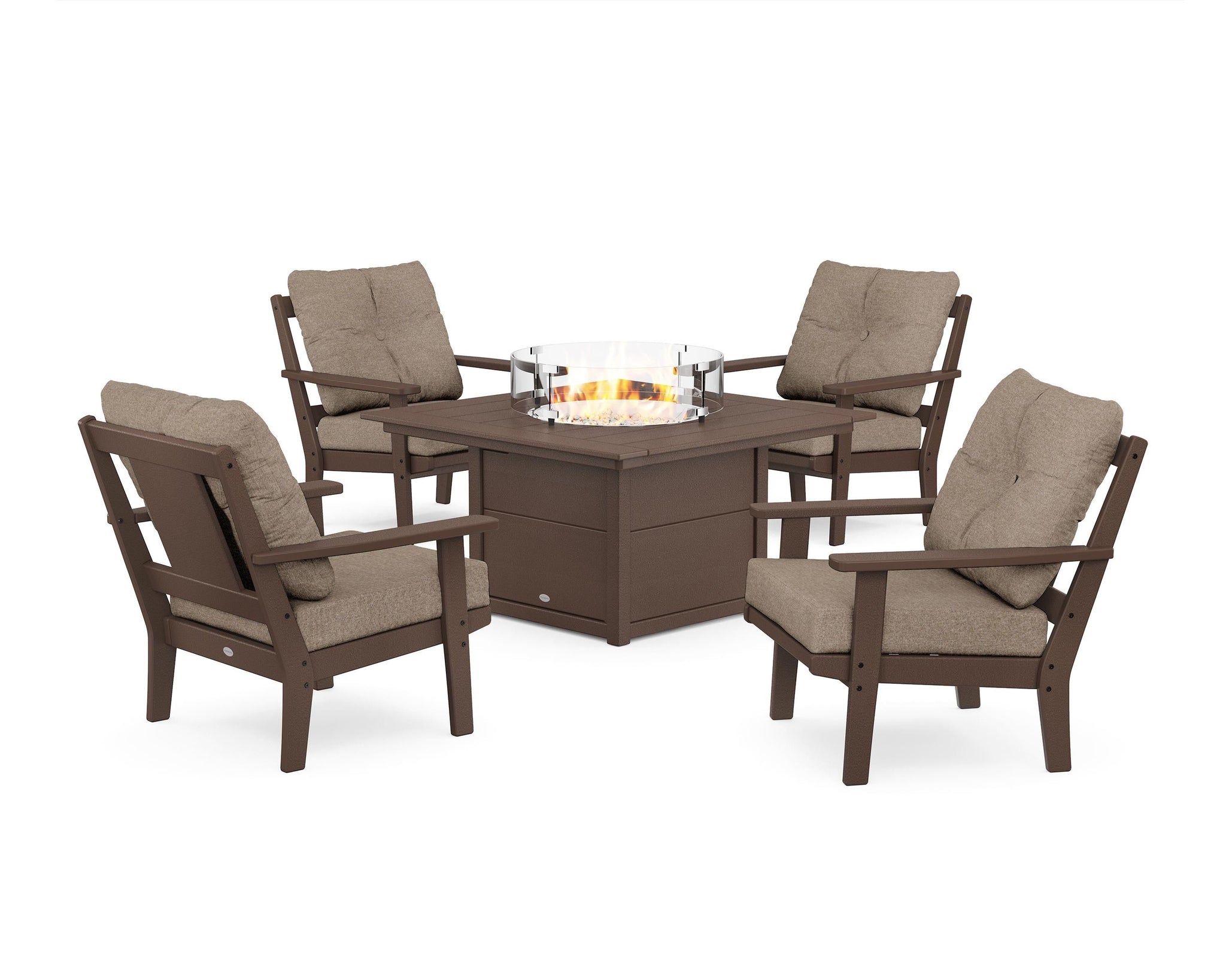 Prairie 5-Piece Deep Seating Set with Fire Pit Table