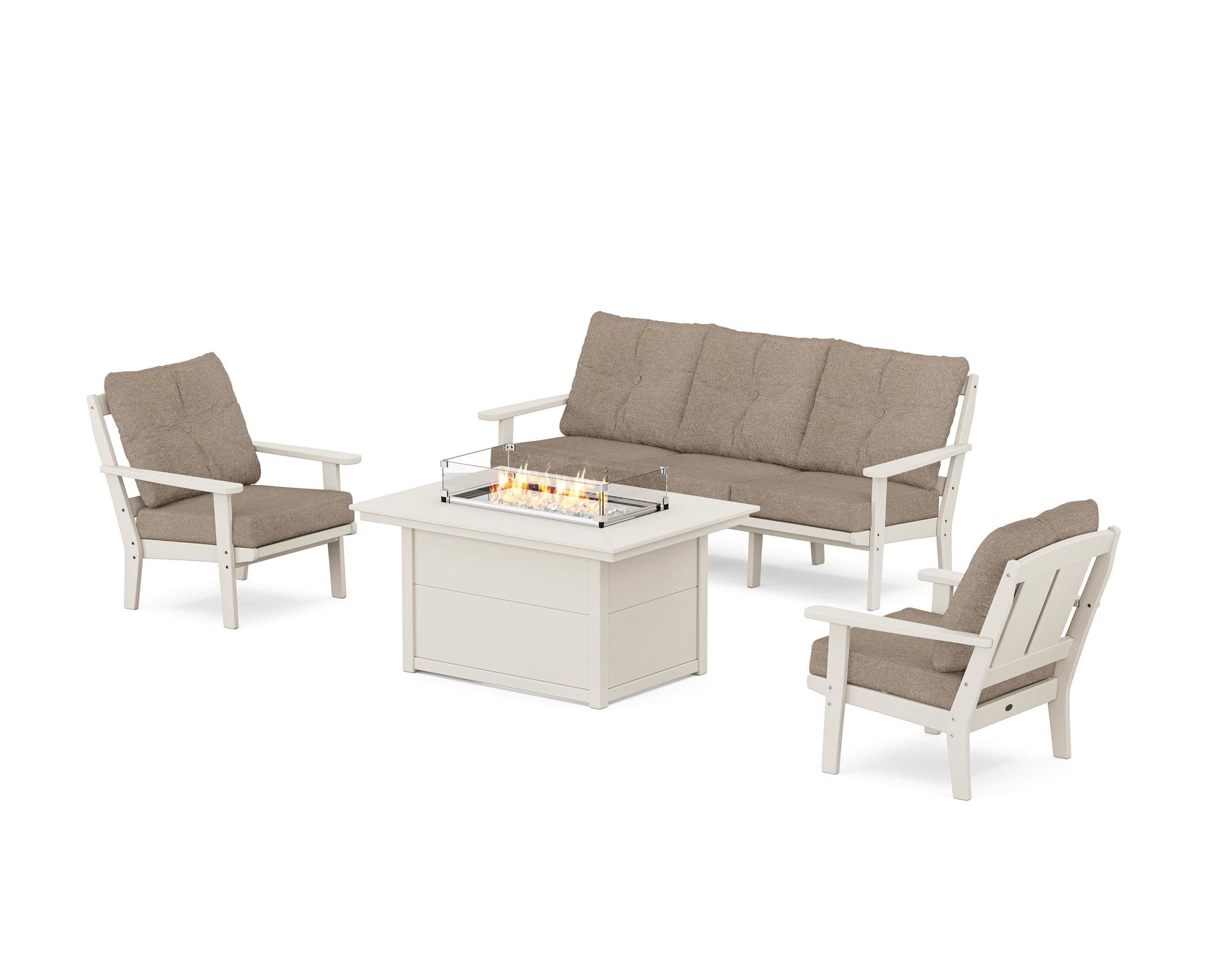Mission Deep Seating Fire Pit Table Set