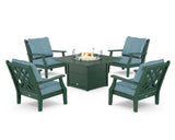 Wovendale 5-Piece Deep Seating Set with Fire Pit Table