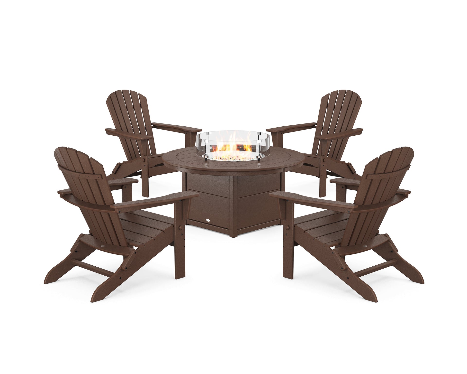 South Beach 5-Piece Folding Adirondack Fire Chat Set