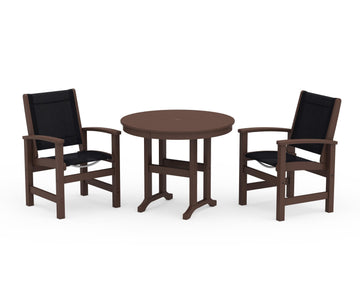 Coastal 3-Piece Round Dining Set