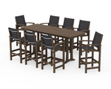Coastal 9-Piece Bar Set with Trestle Legs
