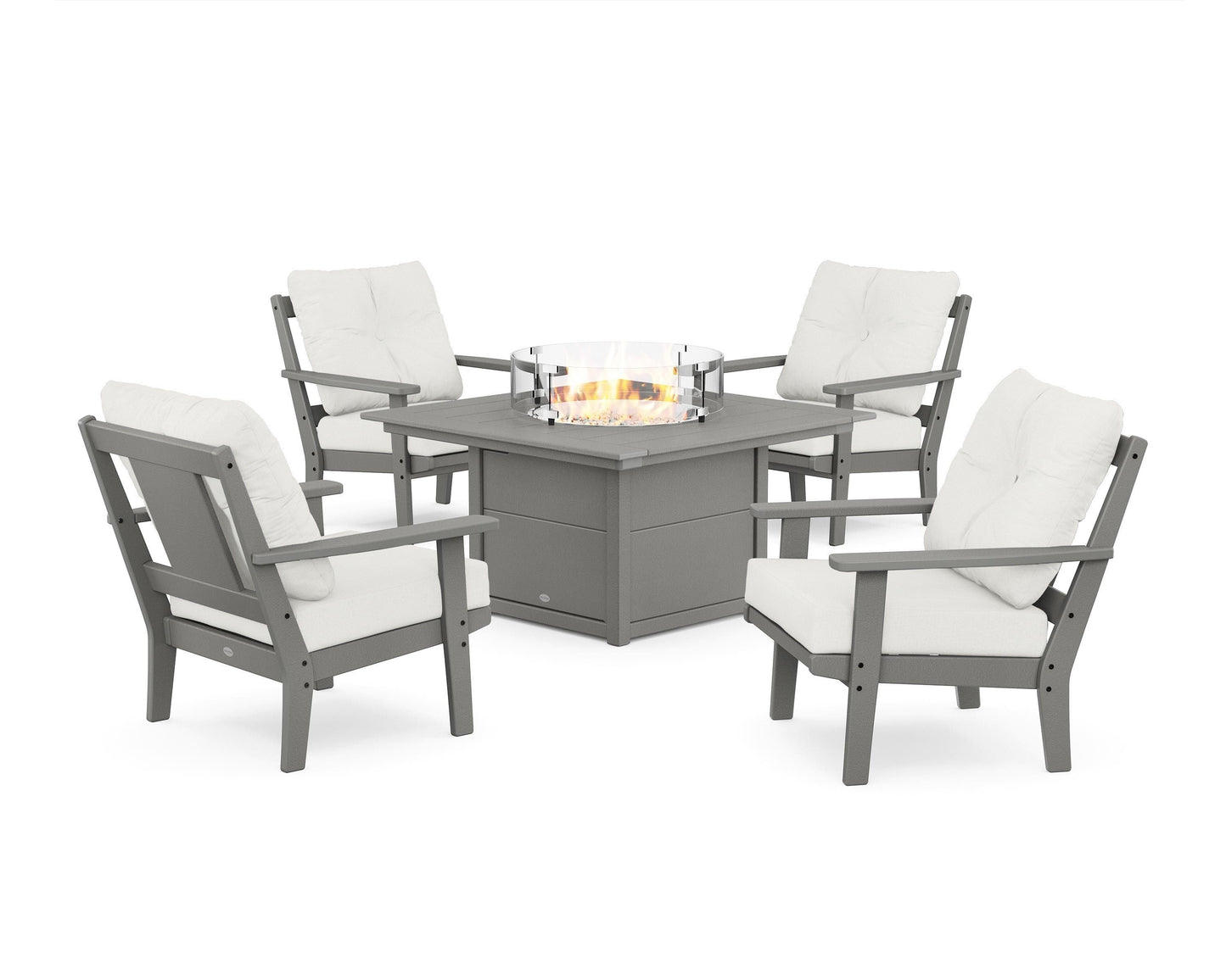 Prairie 5-Piece Deep Seating Set with Fire Pit Table