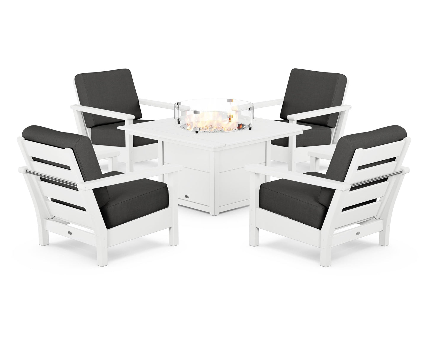 Harbour 5-Piece Conversation Set with Fire Pit Table
