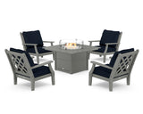 Wovendale 5-Piece Deep Seating Set with Fire Pit Table