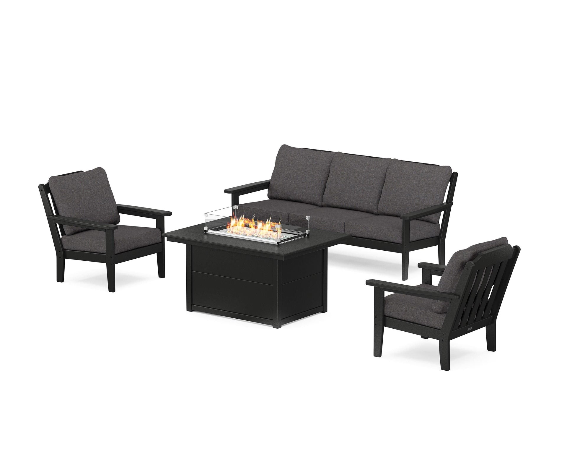 Cottage Deep Seating Fire Pit Table Set