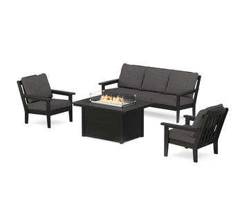 Cottage Deep Seating Fire Pit Table Set