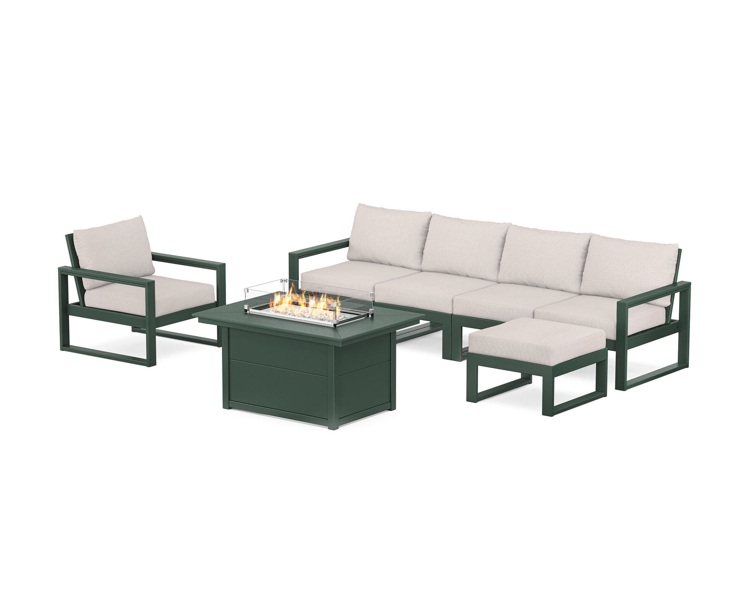EDGE Sectional Lounge and Fire Pit Set