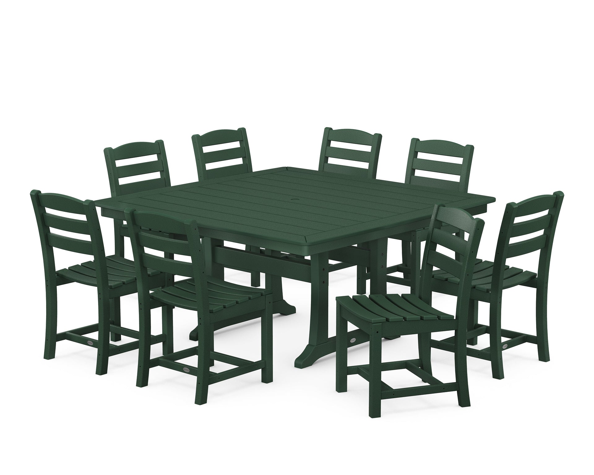 La Casa Café 9-Piece Nautical Trestle Dining Set
