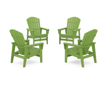 4-Piece Nautical Grand Upright Adirondack Chair Conversation Set