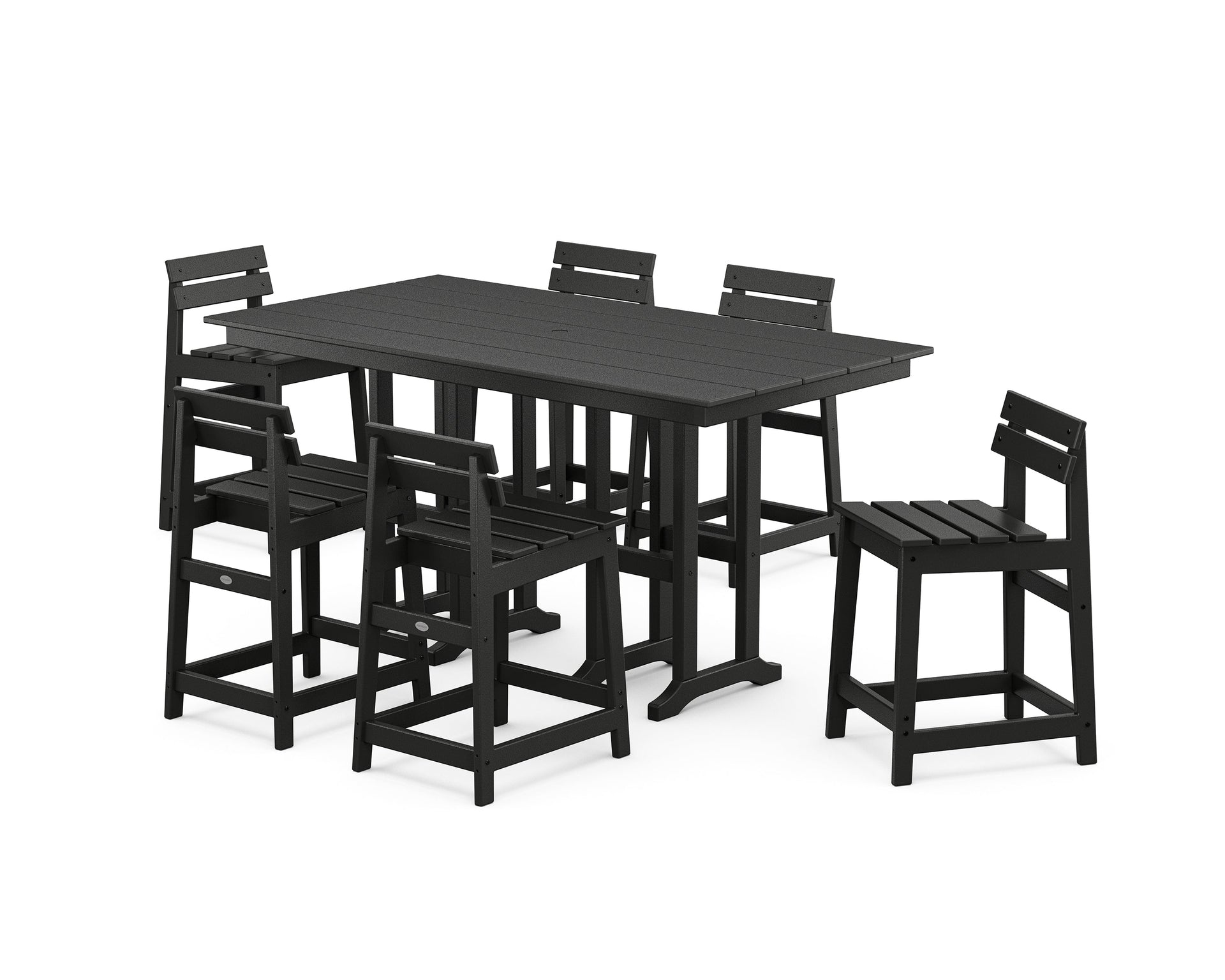 Modern Studio Plaza Lowback Counter Chair 7-Piece Set