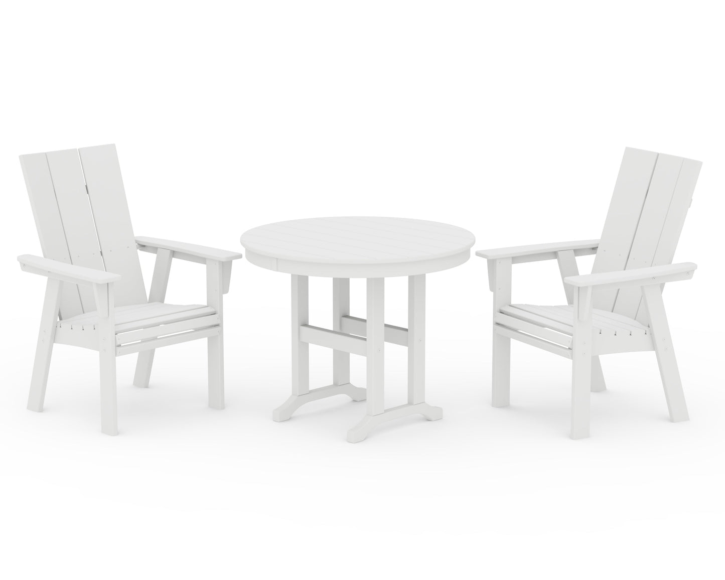 Modern Adirondack 3-Piece Round Dining Set