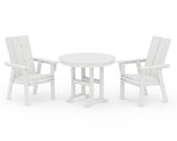 Modern Adirondack 3-Piece Round Dining Set