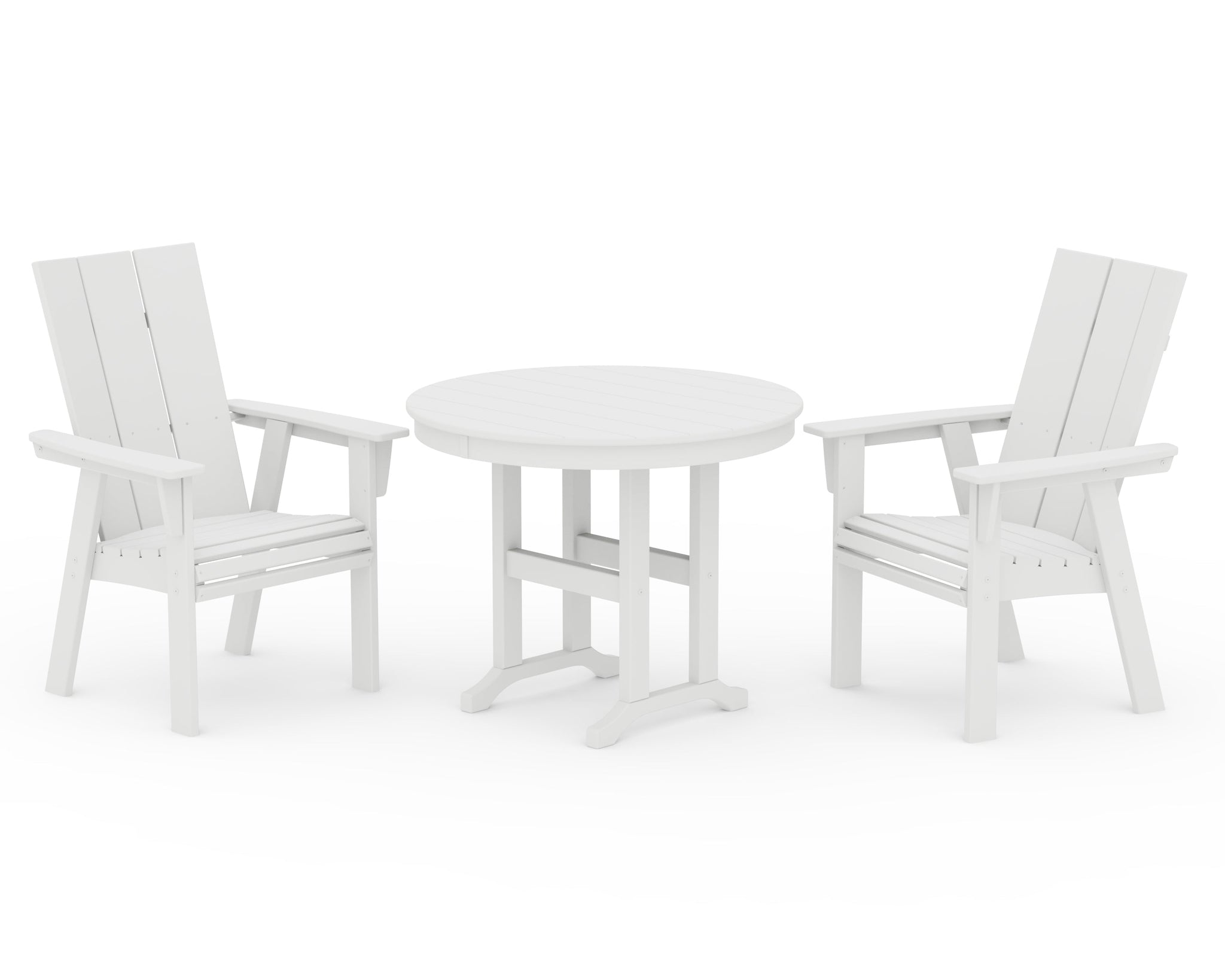 Modern Adirondack 3-Piece Round Dining Set