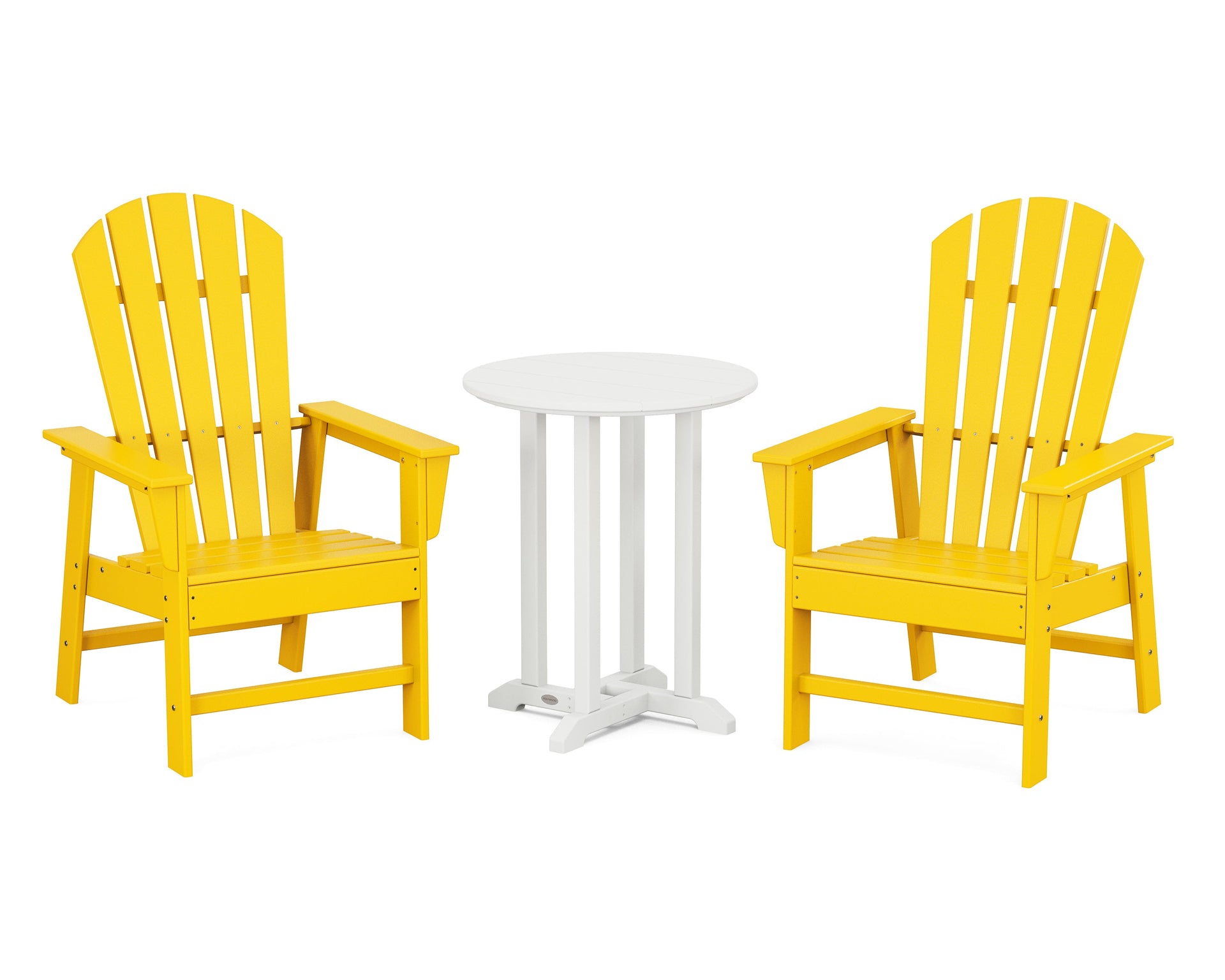 South Beach 3-Piece Round Farmhouse Bistro Dining Set