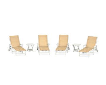 Coastal Chaise 6-Piece Set with Wheels