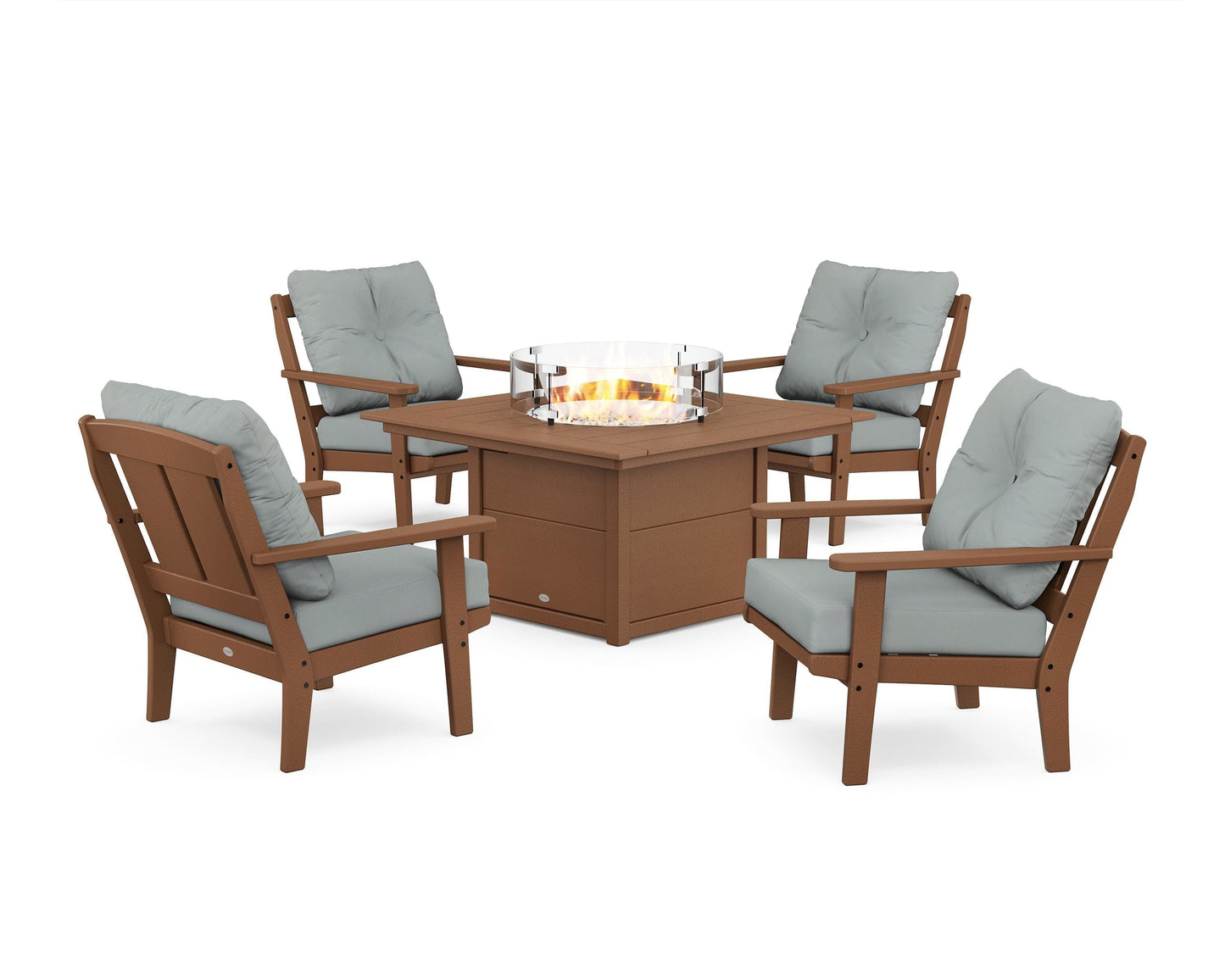 Mission 5-Piece Deep Seating Set with Fire Pit Table