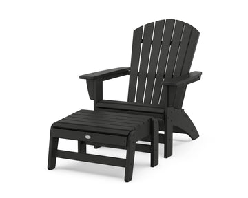 Nautical Grand Adirondack Chair with Ottoman