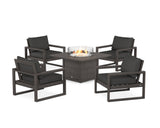 EDGE Sectional 5-Piece Deep Seating Set with Fire Pit Table