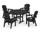 Seashell 5-Piece Round Farmhouse Dining Set