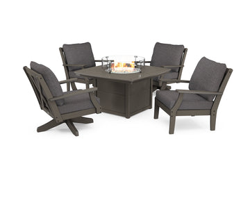Braxton 5-Piece Deep Seating Set with Fire Table