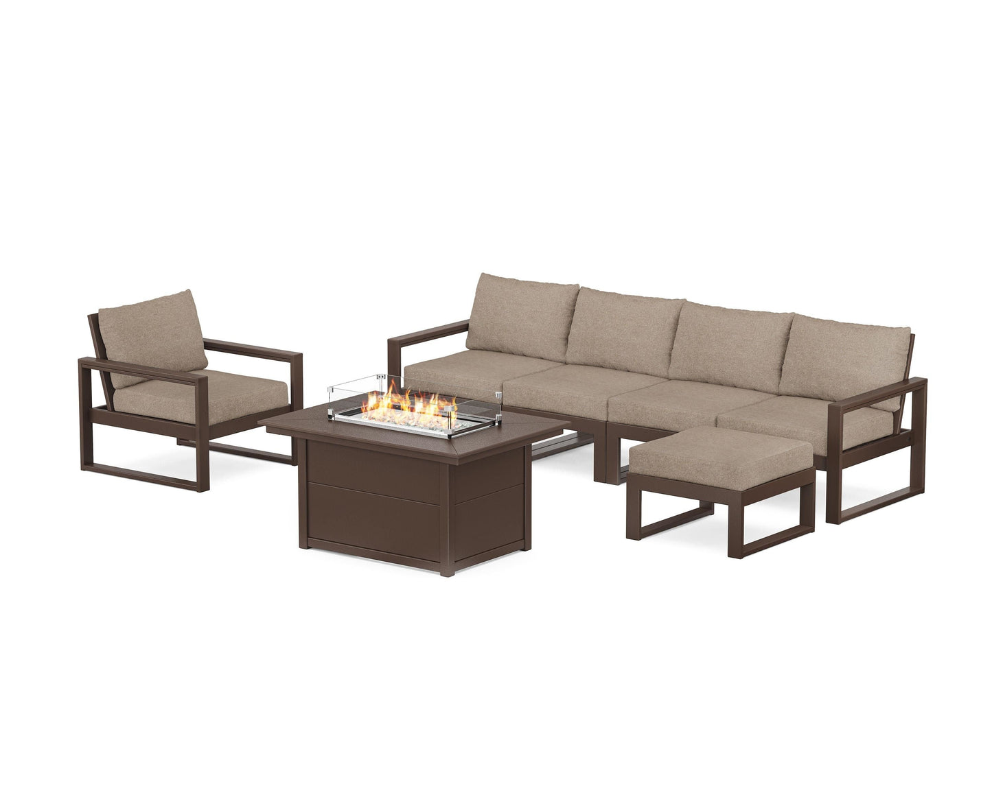 EDGE Sectional Lounge and Fire Pit Set