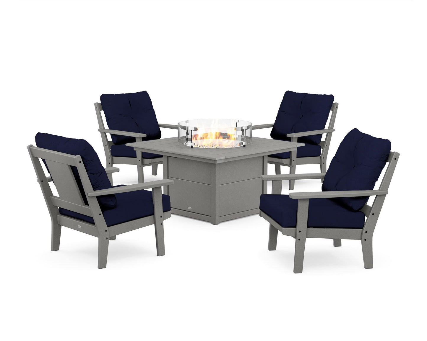 Prairie 5-Piece Deep Seating Set with Fire Pit Table