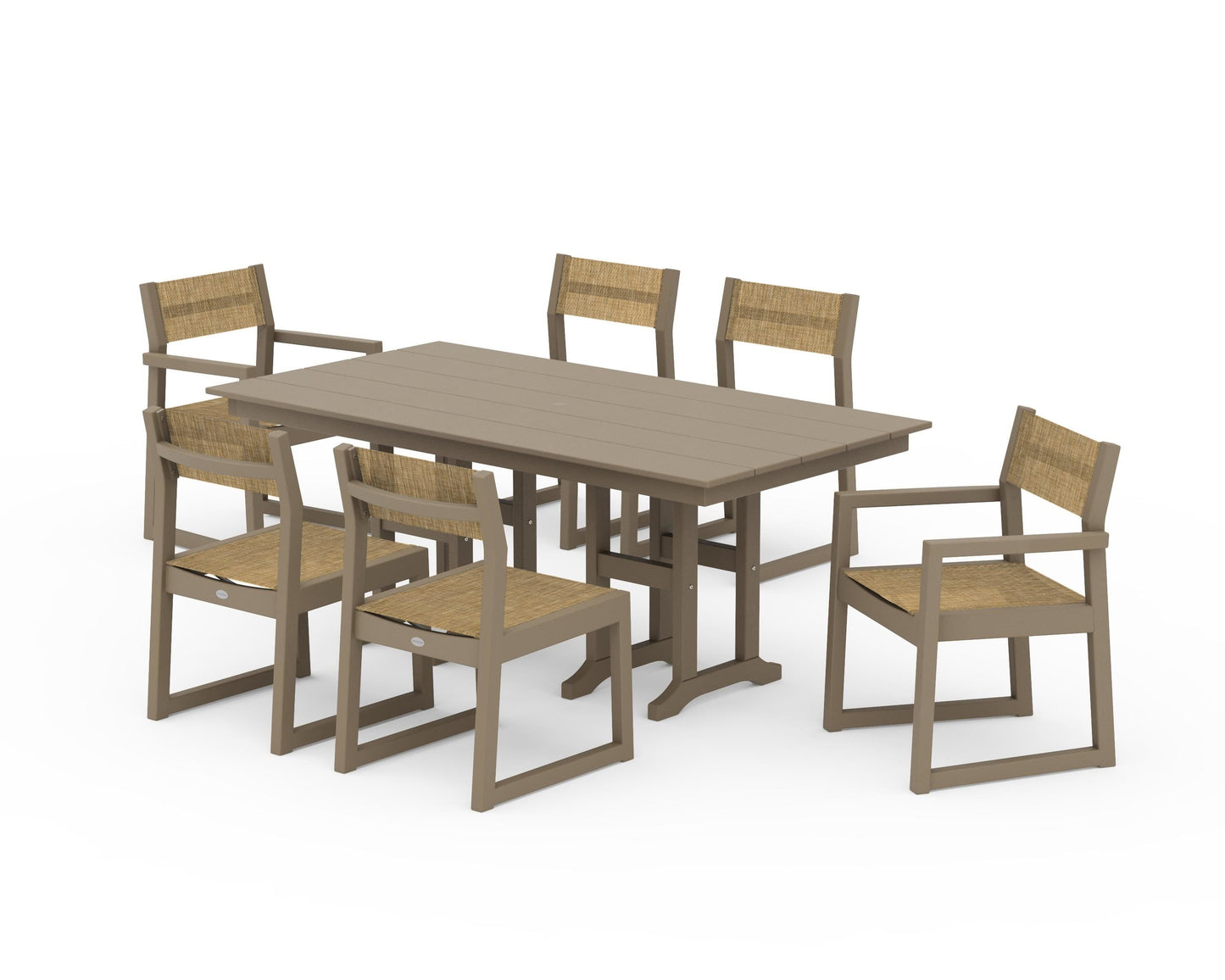 EDGE Sling 7-Piece Farmhouse Dining Set