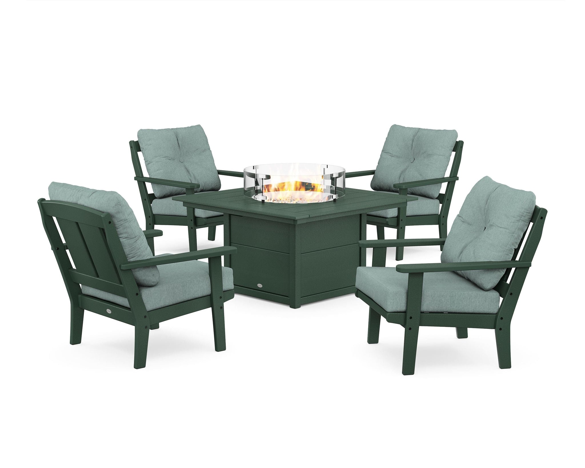Mission 5-Piece Deep Seating Set with Fire Pit Table