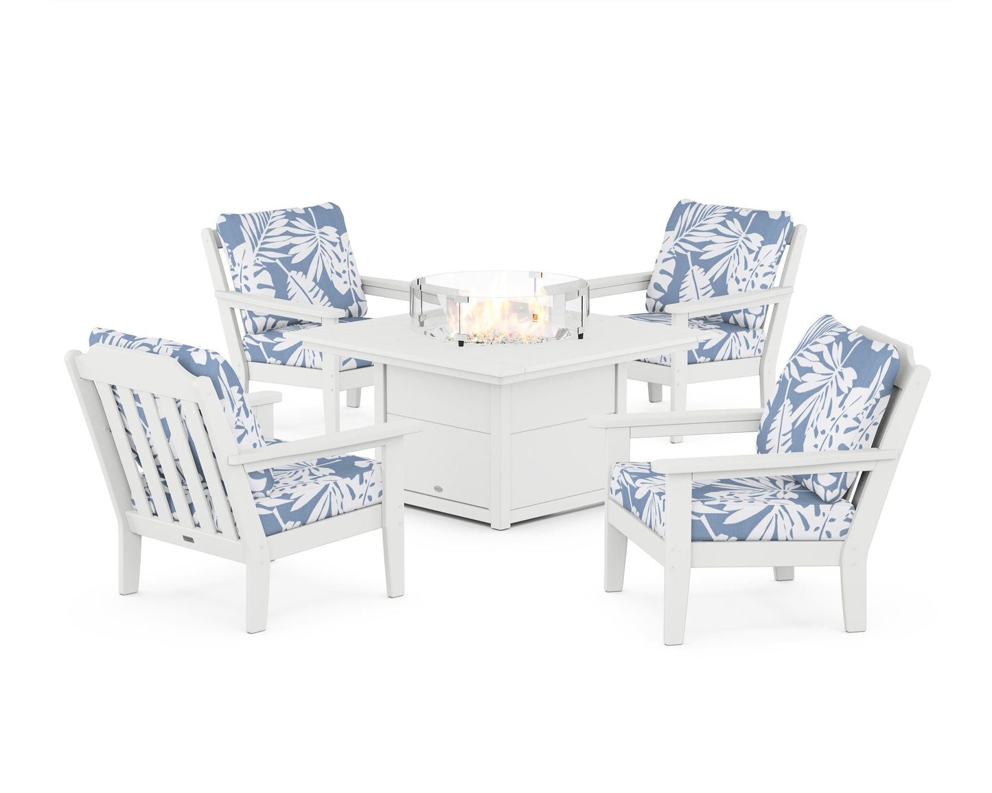 Cottage 5-Piece Deep Seating Set with Fire Pit Table