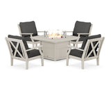 Braxton 5-Piece Deep Seating Conversation Set with Fire Pit Table