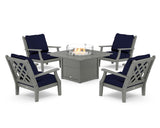 Wovendale 5-Piece Deep Seating Set with Fire Pit Table
