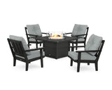 Oxford 5-Piece Deep Seating Set with Fire Pit Table