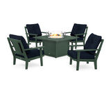 Prairie 5-Piece Deep Seating Set with Fire Pit Table