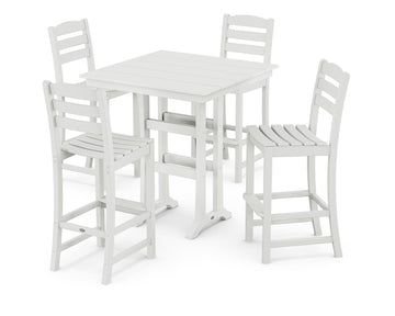 La Casa Café 5-Piece Farmhouse Trestle Bar Set