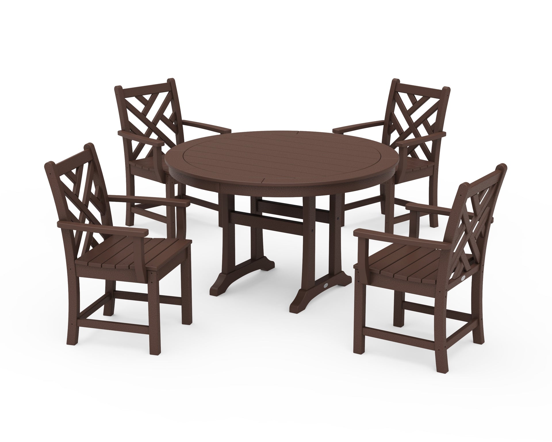 Chippendale 5-Piece Nautical Trestle Dining Arm Chair Set