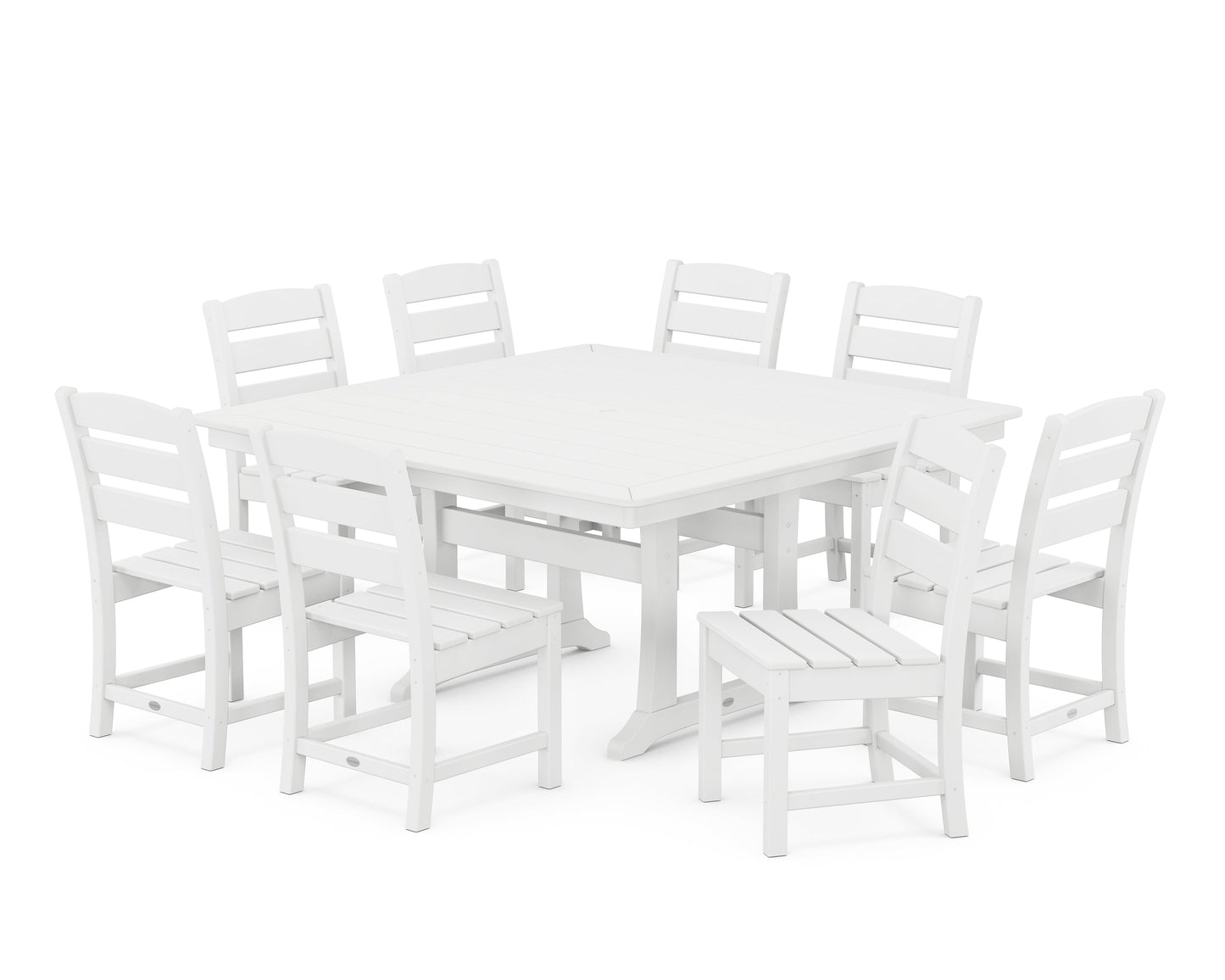 Lakeside 9-Piece Nautical Trestle Dining Set