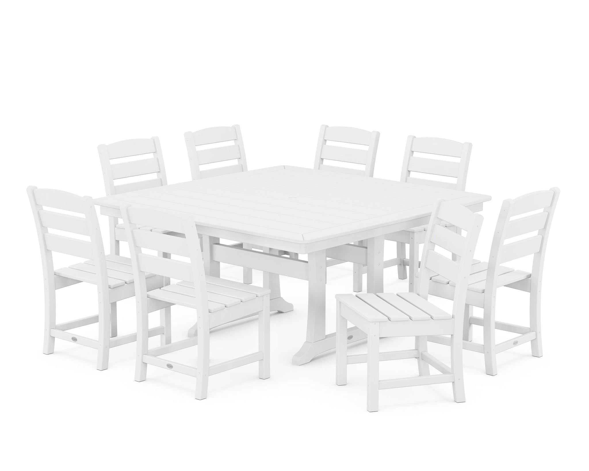 Lakeside 9-Piece Nautical Trestle Dining Set