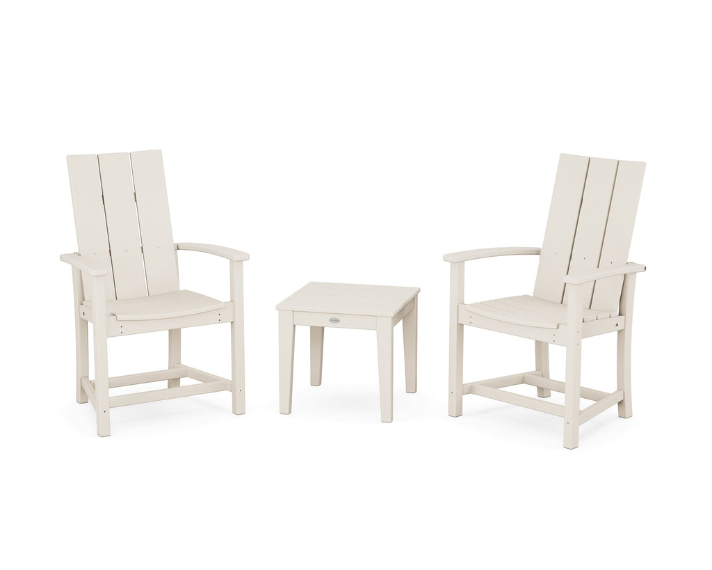 Modern 3-Piece Upright Adirondack Chair Set